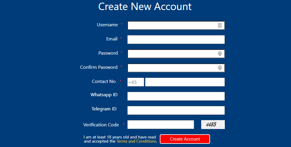 registration form